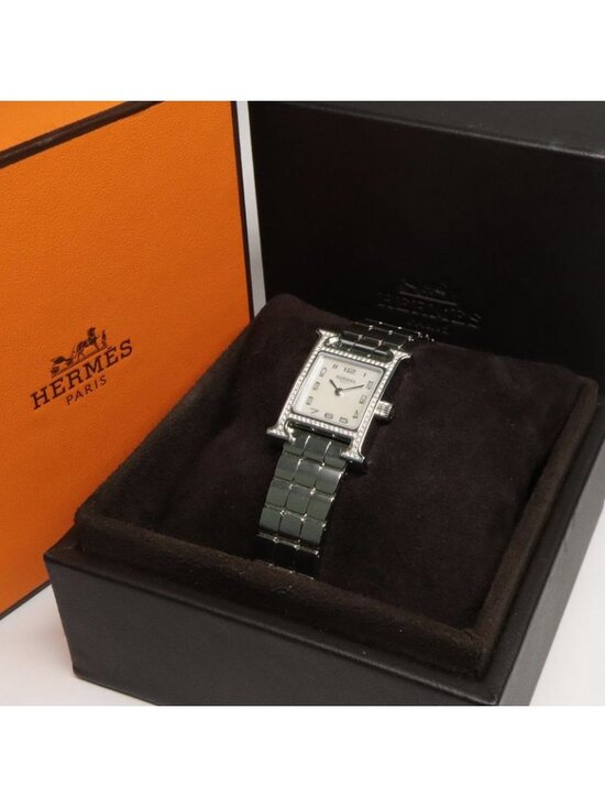 Hermes H Watch Mini 21 mm SS Ashie Bracelet White main image 8